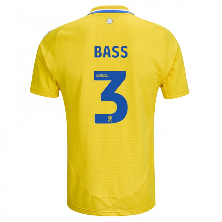 Niño Camiseta Rebekah Bass #3 Amarillo Azul 2ª Equipación 2024/25 La Camisa México