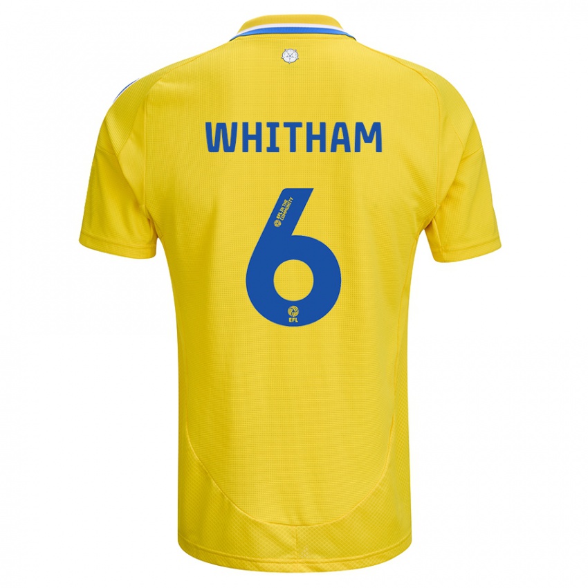 Niño Camiseta Danielle Whitham #6 Amarillo Azul 2ª Equipación 2024/25 La Camisa México