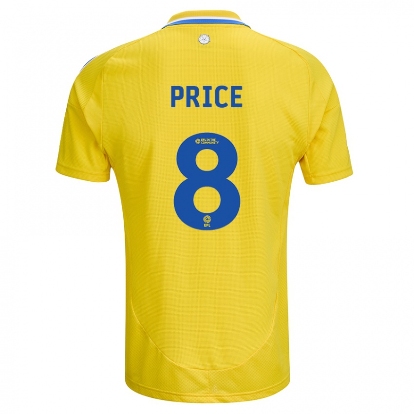 Niño Camiseta Leoni Price #8 Amarillo Azul 2ª Equipación 2024/25 La Camisa México