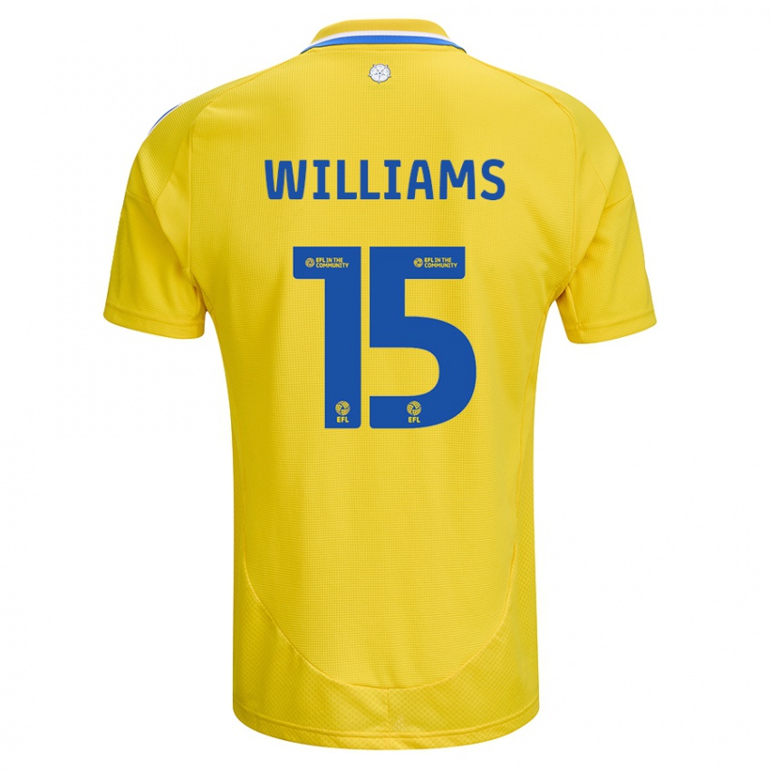 Niño Camiseta Paige Williams #15 Amarillo Azul 2ª Equipación 2024/25 La Camisa México