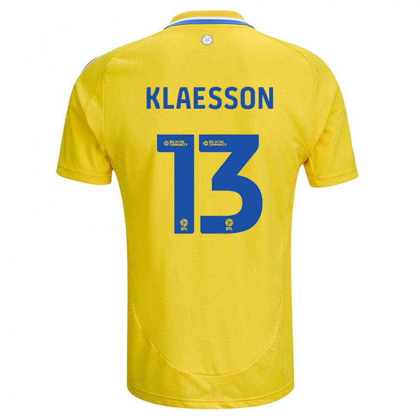 Niño Camiseta Kristoffer Klaesson #13 Amarillo Azul 2ª Equipación 2024/25 La Camisa México