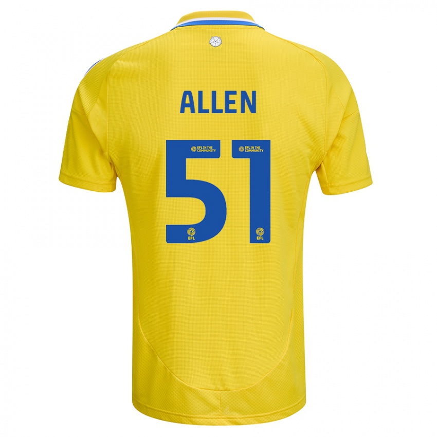 Niño Camiseta Charlie Allen #51 Amarillo Azul 2ª Equipación 2024/25 La Camisa México