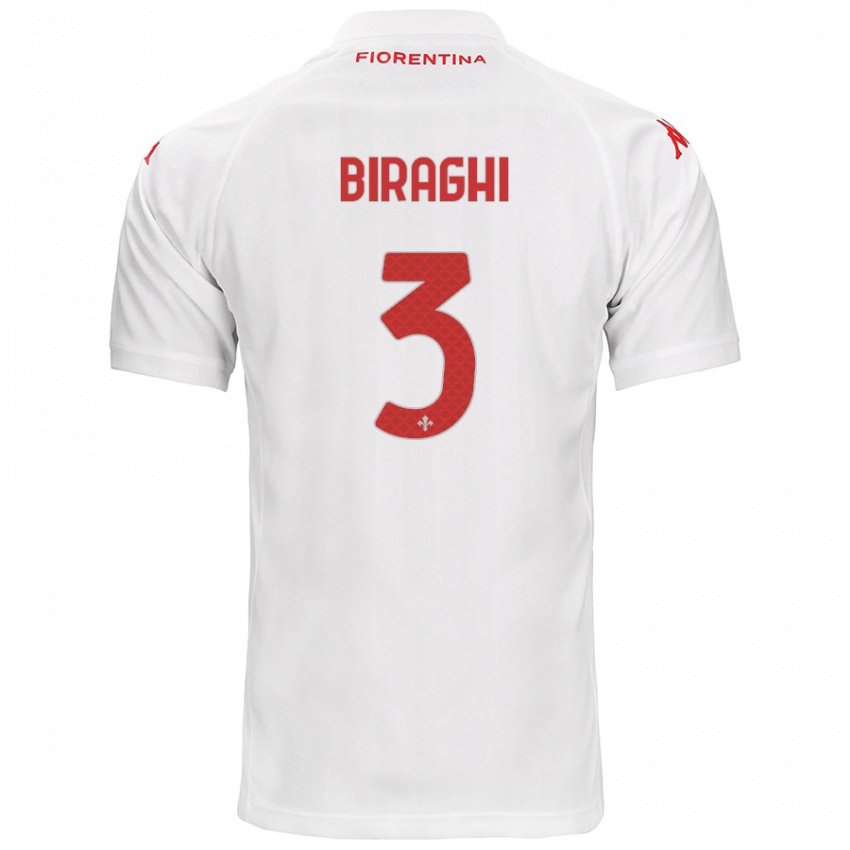 Niño Camiseta Cristiano Biraghi #3 Blanco 2ª Equipación 2024/25 La Camisa México