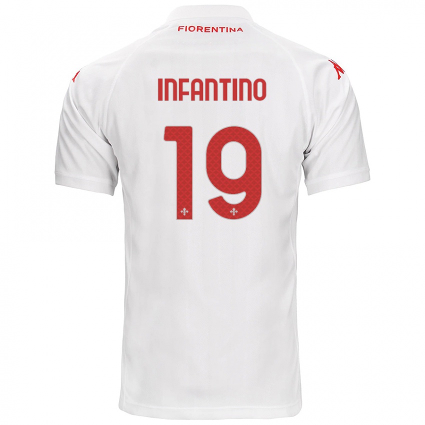 Niño Camiseta Gino Infantino #19 Blanco 2ª Equipación 2024/25 La Camisa México