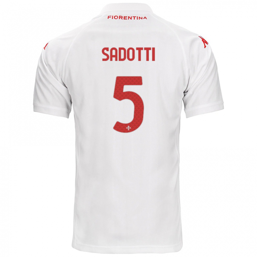 Niño Camiseta Edoardo Sadotti #5 Blanco 2ª Equipación 2024/25 La Camisa México