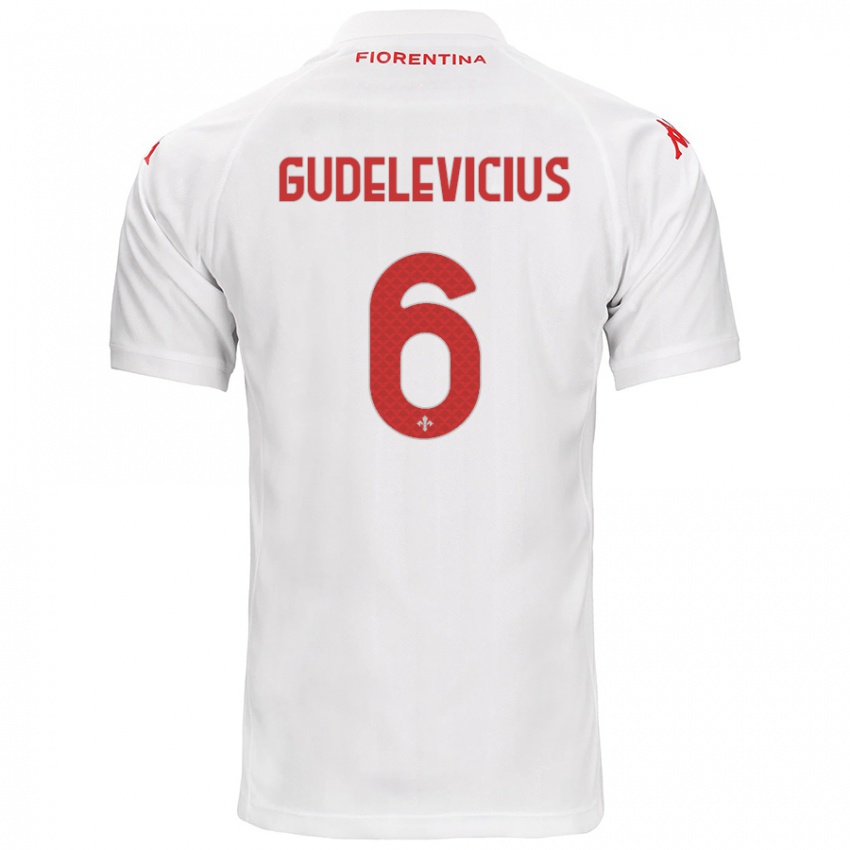 Niño Camiseta Ernestas Gudelevicius #6 Blanco 2ª Equipación 2024/25 La Camisa México