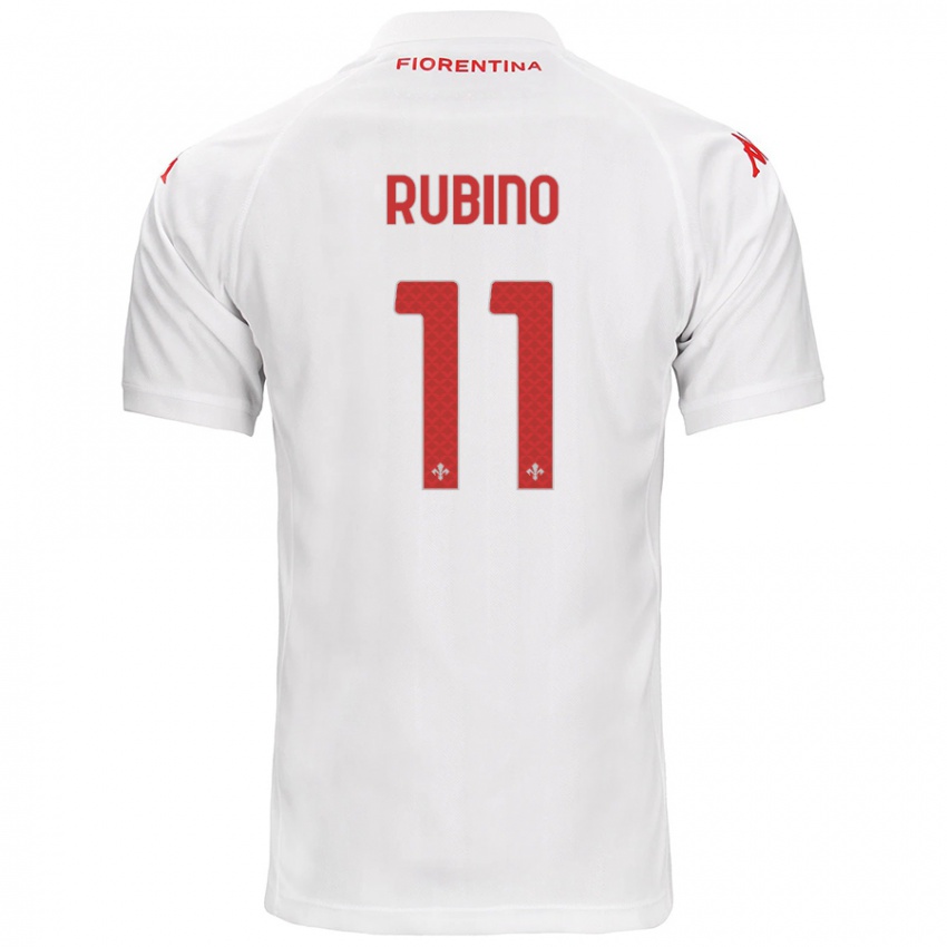 Niño Camiseta Tommaso Rubino #11 Blanco 2ª Equipación 2024/25 La Camisa México