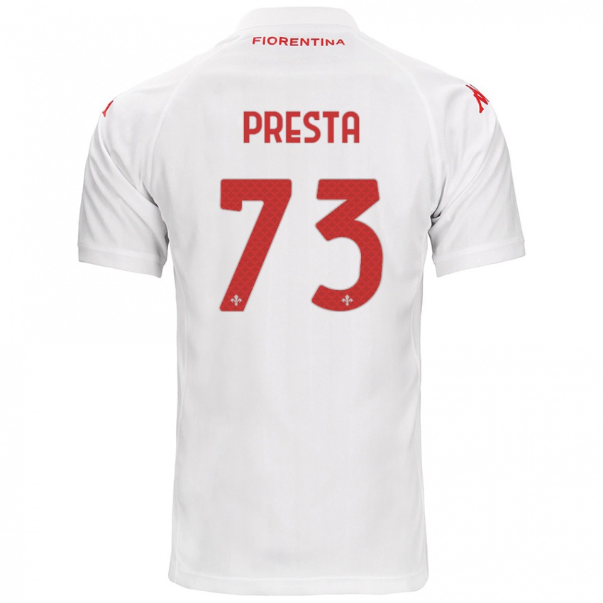 Niño Camiseta Francesco Presta #73 Blanco 2ª Equipación 2024/25 La Camisa México