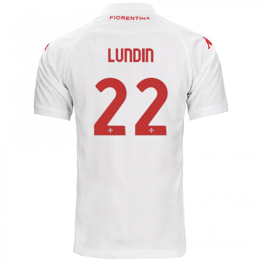 Niño Camiseta Karin Lundin #22 Blanco 2ª Equipación 2024/25 La Camisa México