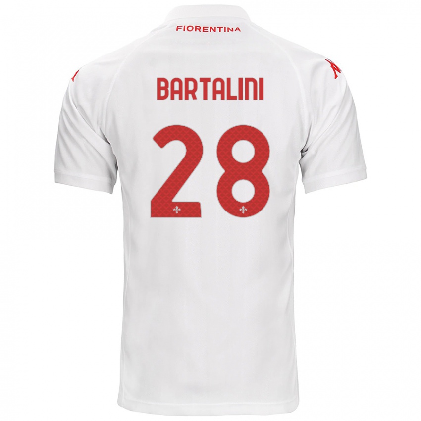 Niño Camiseta Viola Bartalini #28 Blanco 2ª Equipación 2024/25 La Camisa México