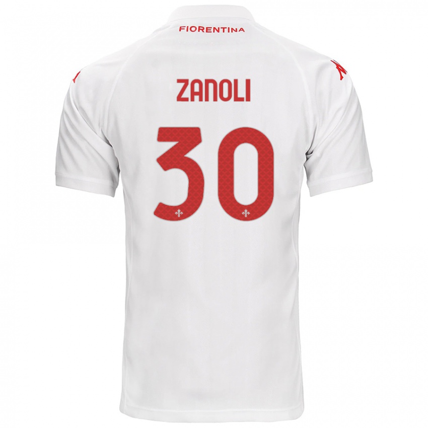 Niño Camiseta Martina Zanoli #30 Blanco 2ª Equipación 2024/25 La Camisa México