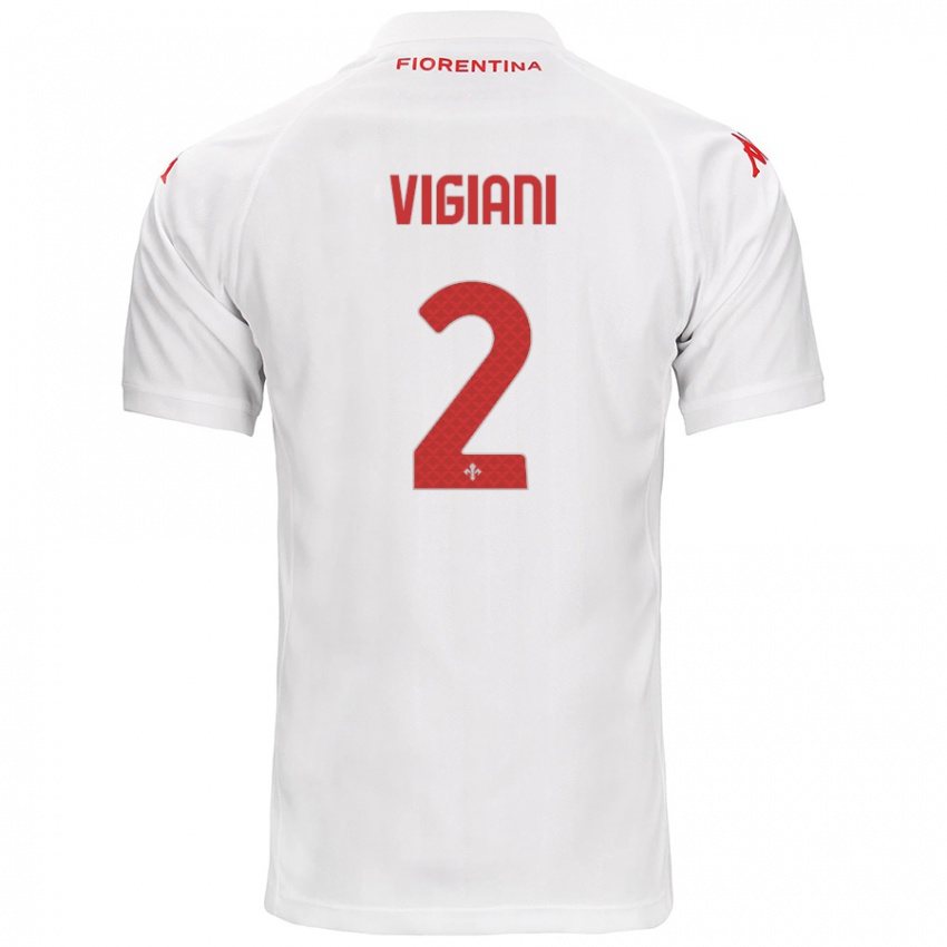 Niño Camiseta Lorenzo Vigiani #2 Blanco 2ª Equipación 2024/25 La Camisa México