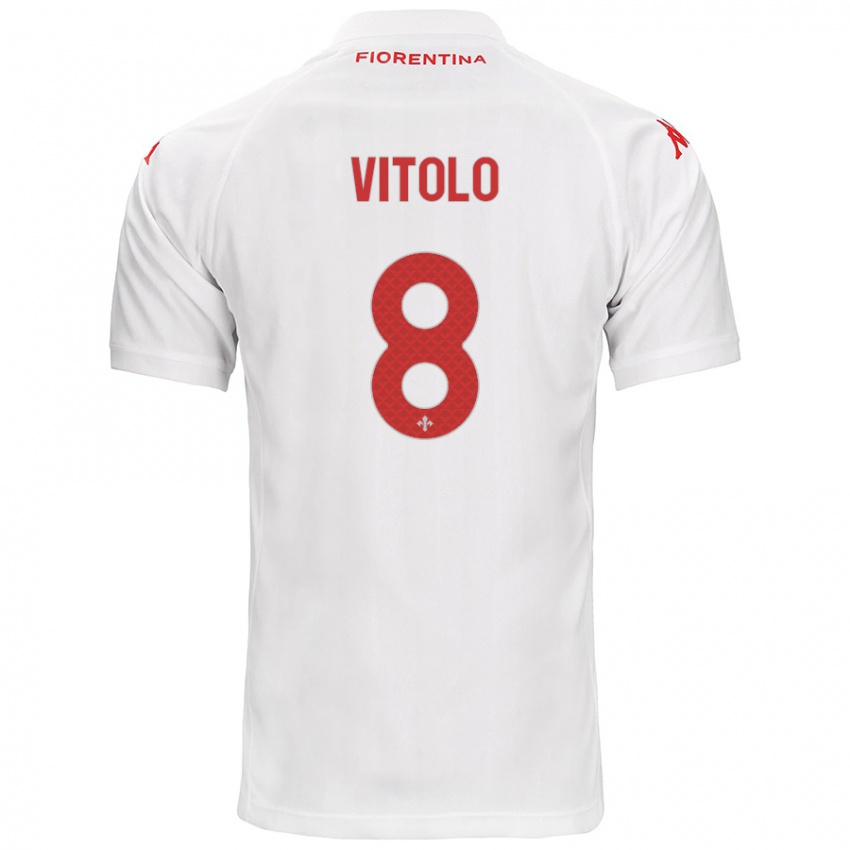 Niño Camiseta Federico Vitolo #8 Blanco 2ª Equipación 2024/25 La Camisa México