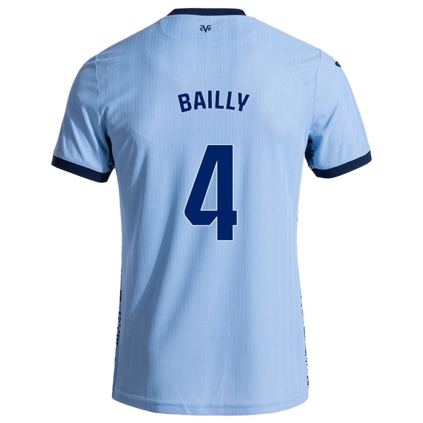 Niño Camiseta Eric Bailly #4 Azul Cielo 2ª Equipación 2024/25 La Camisa México