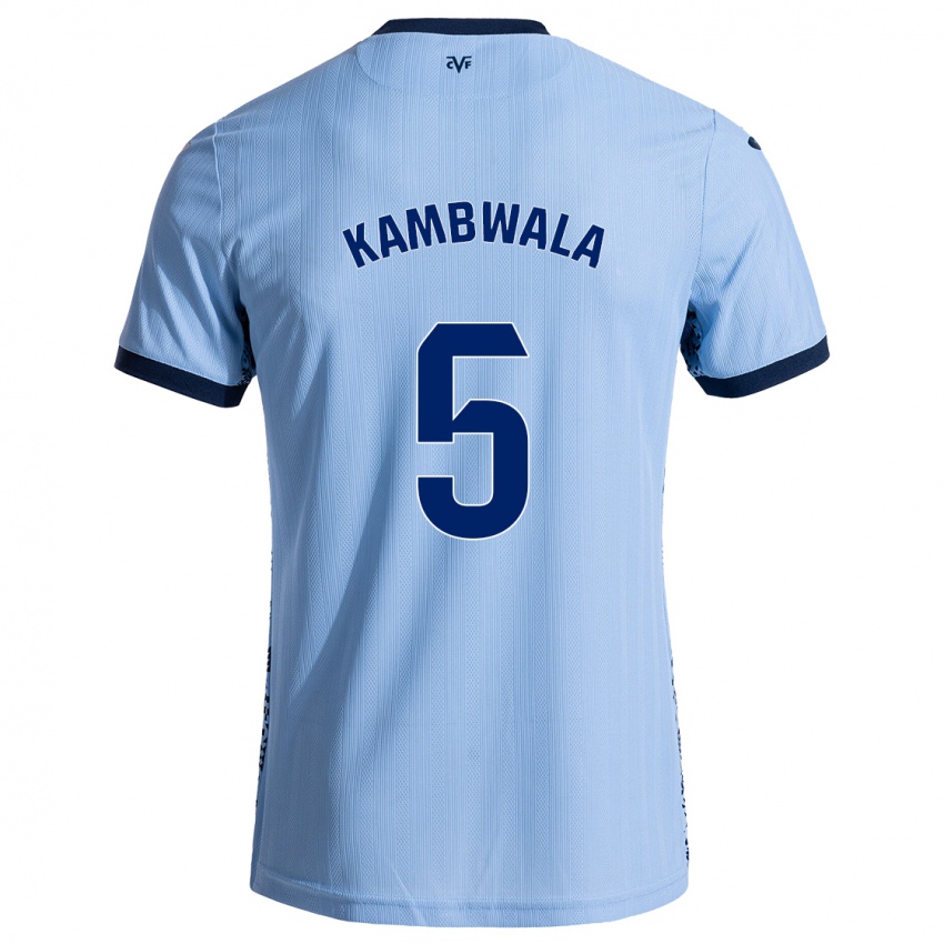 Niño Camiseta Willy Kambwala #5 Azul Cielo 2ª Equipación 2024/25 La Camisa México