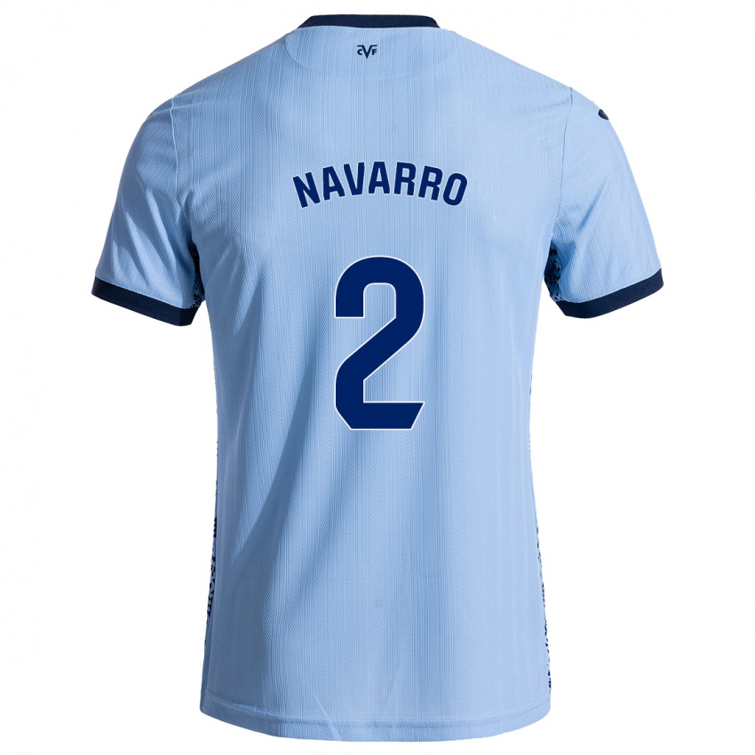 Niño Camiseta Pau Navarro #2 Azul Cielo 2ª Equipación 2024/25 La Camisa México