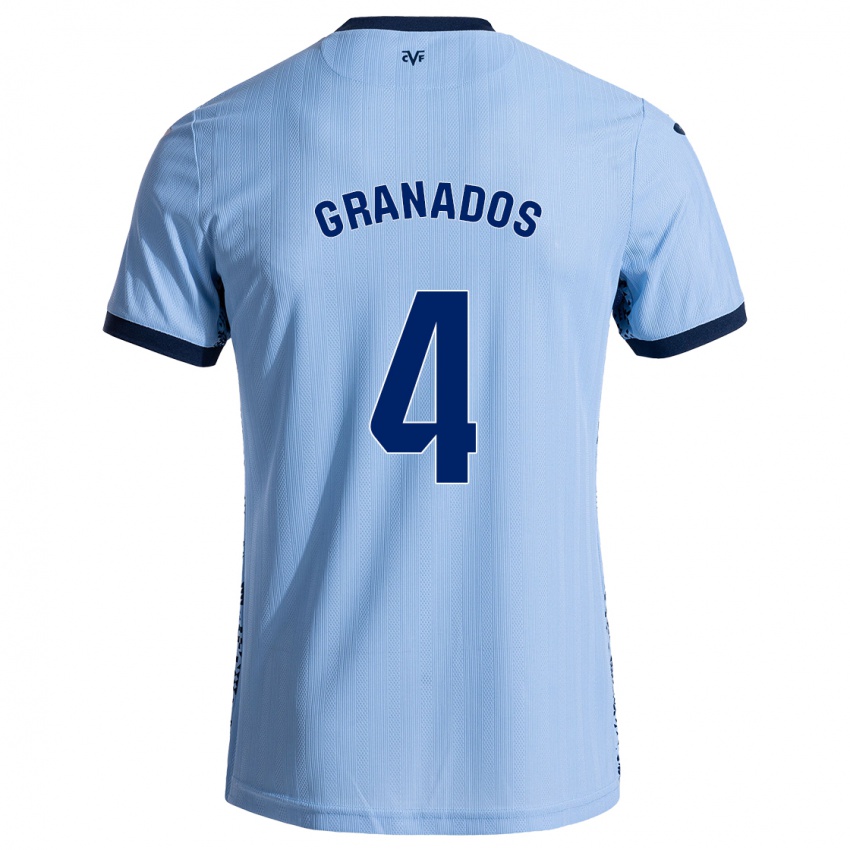 Niño Camiseta Carlos Granados #4 Azul Cielo 2ª Equipación 2024/25 La Camisa México