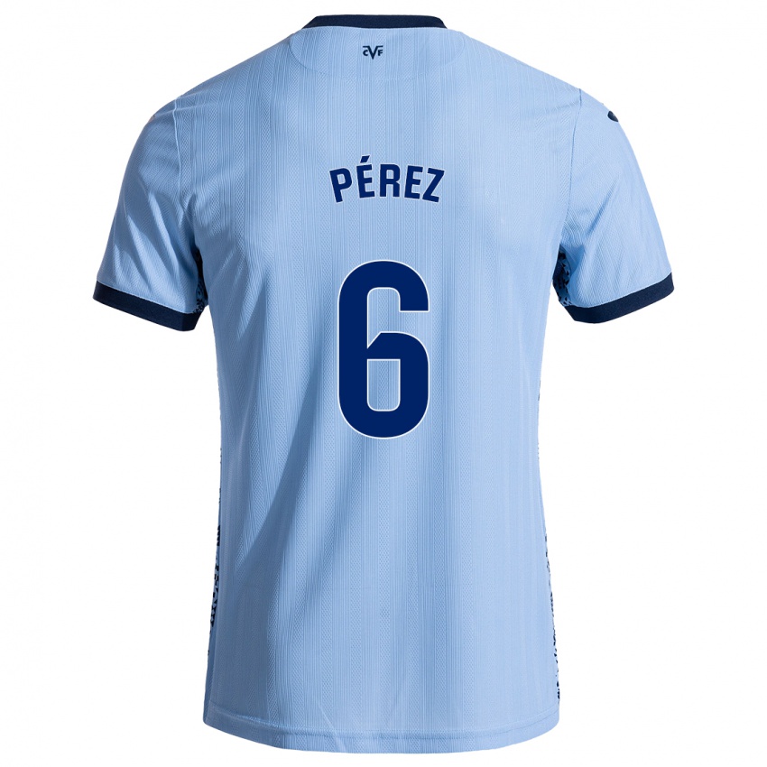 Niño Camiseta Hugo Pérez #6 Azul Cielo 2ª Equipación 2024/25 La Camisa México