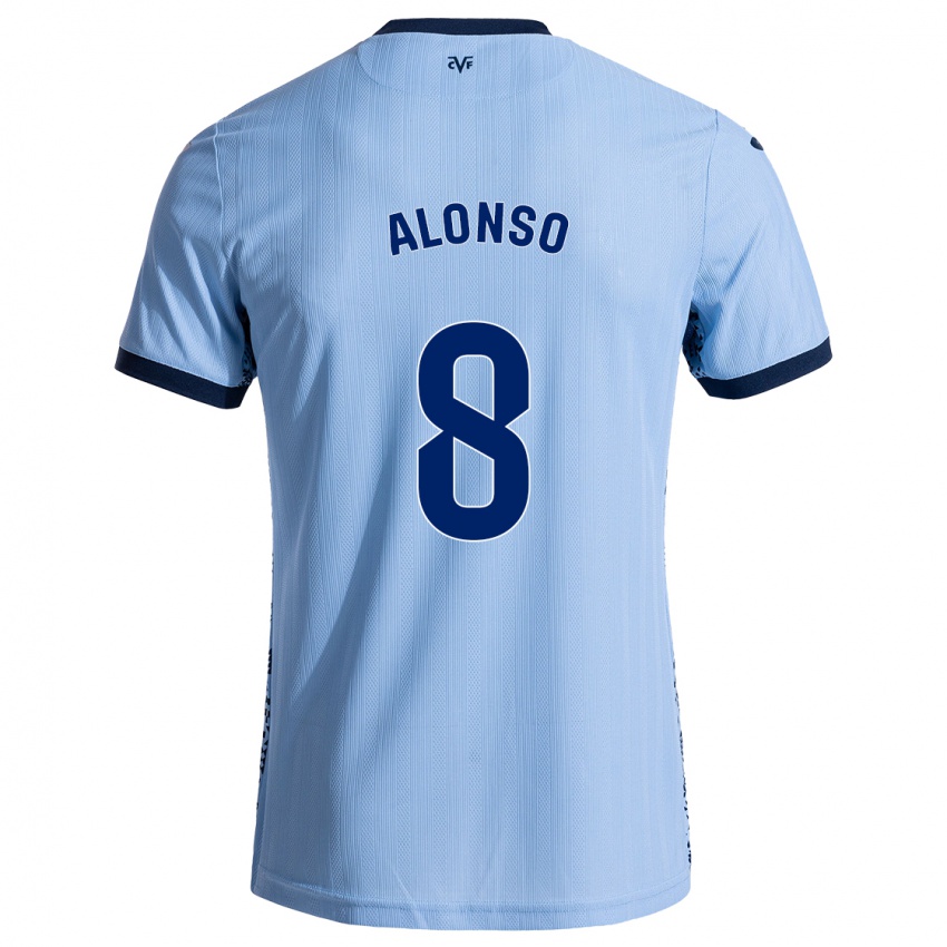 Niño Camiseta Rodri Alonso #8 Azul Cielo 2ª Equipación 2024/25 La Camisa México