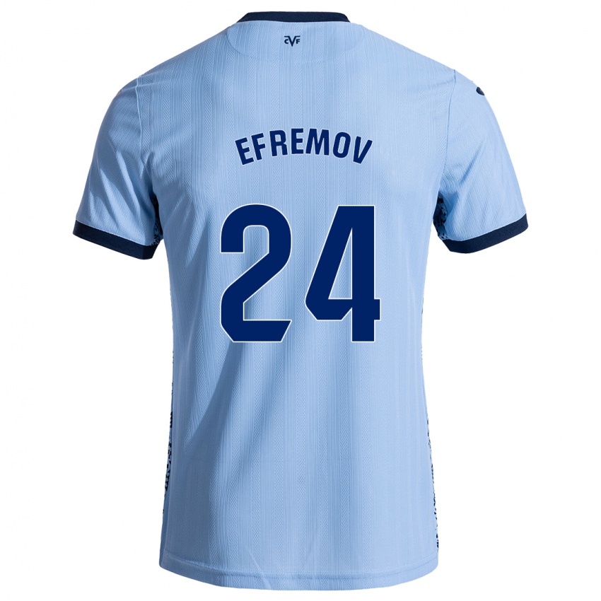 Niño Camiseta Anton Efremov #24 Azul Cielo 2ª Equipación 2024/25 La Camisa México