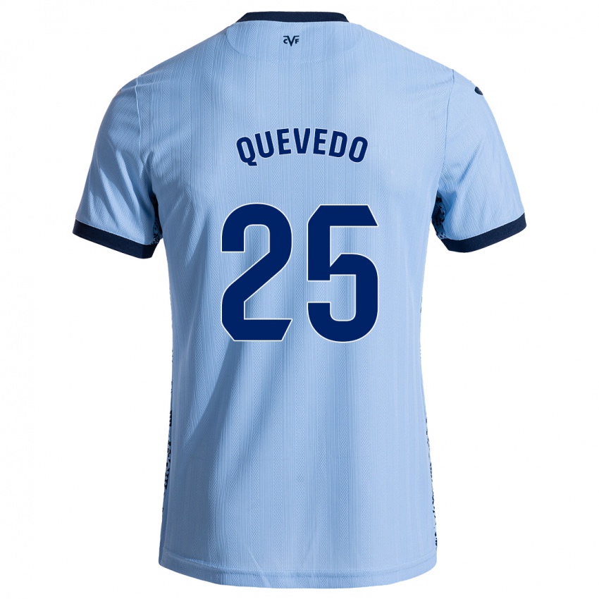 Niño Camiseta Alex Quevedo #25 Azul Cielo 2ª Equipación 2024/25 La Camisa México