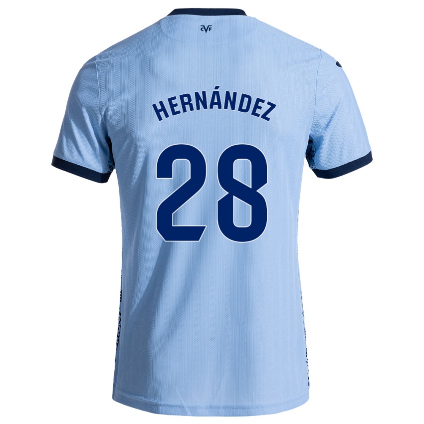 Niño Camiseta Gerard Hernández #28 Azul Cielo 2ª Equipación 2024/25 La Camisa México