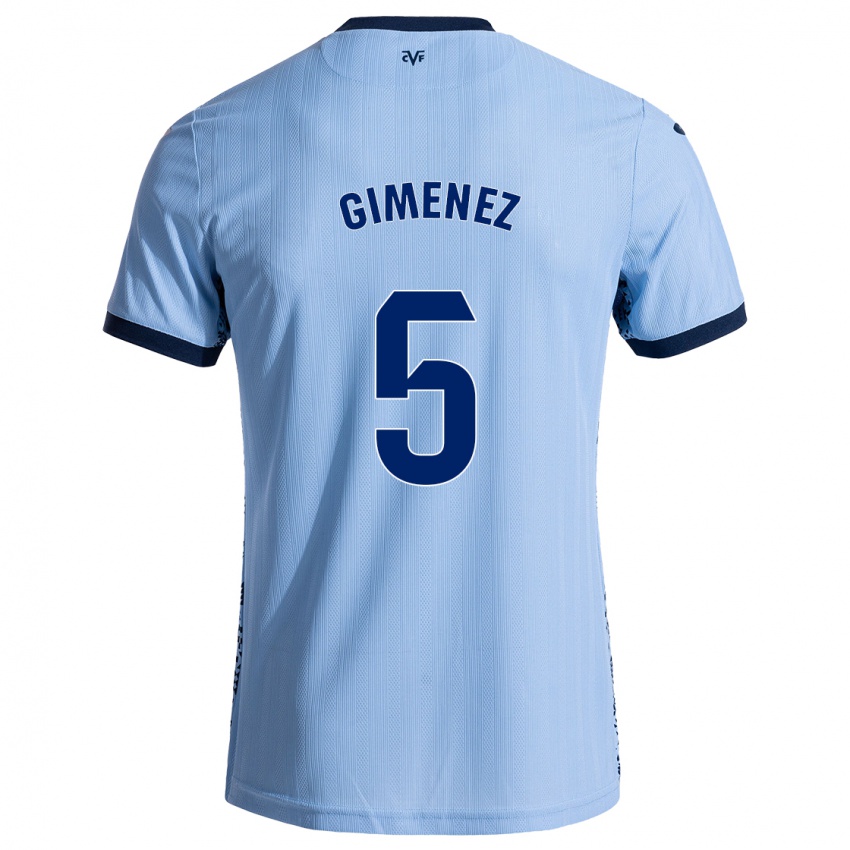 Niño Camiseta Yenifer Giménez #5 Azul Cielo 2ª Equipación 2024/25 La Camisa México