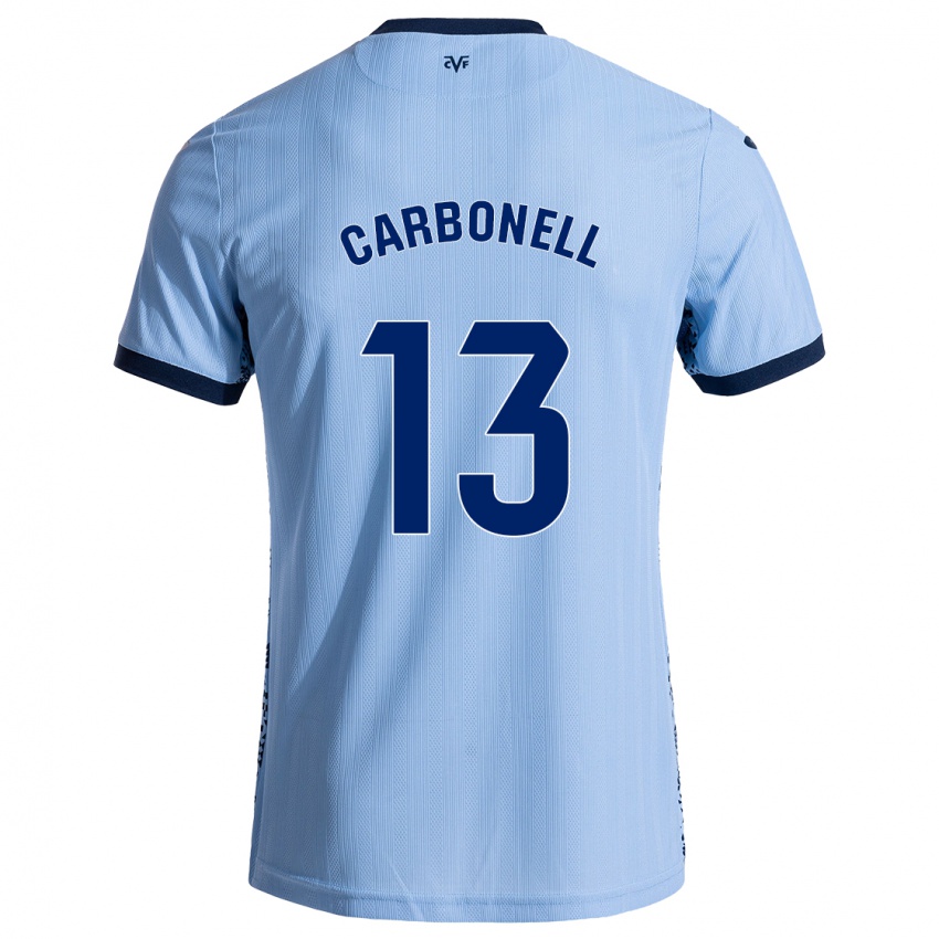 Niño Camiseta Carmen Carbonell #13 Azul Cielo 2ª Equipación 2024/25 La Camisa México