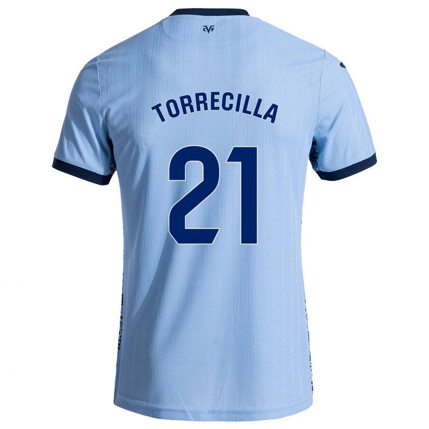 Niño Camiseta Virginia Torrecilla #21 Azul Cielo 2ª Equipación 2024/25 La Camisa México