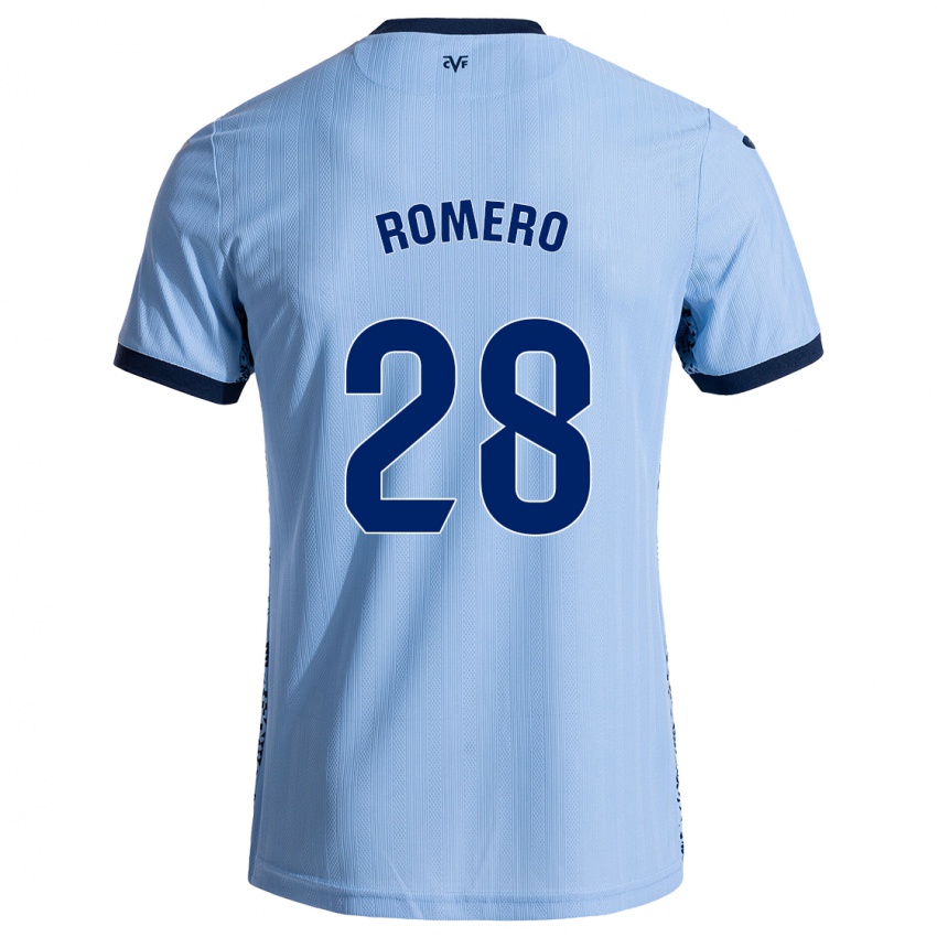 Niño Camiseta María Romero #28 Azul Cielo 2ª Equipación 2024/25 La Camisa México