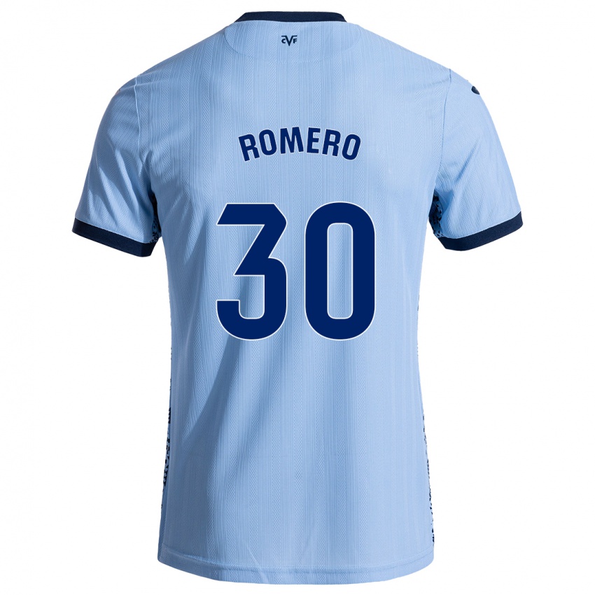 Niño Camiseta Lucía Romero #30 Azul Cielo 2ª Equipación 2024/25 La Camisa México