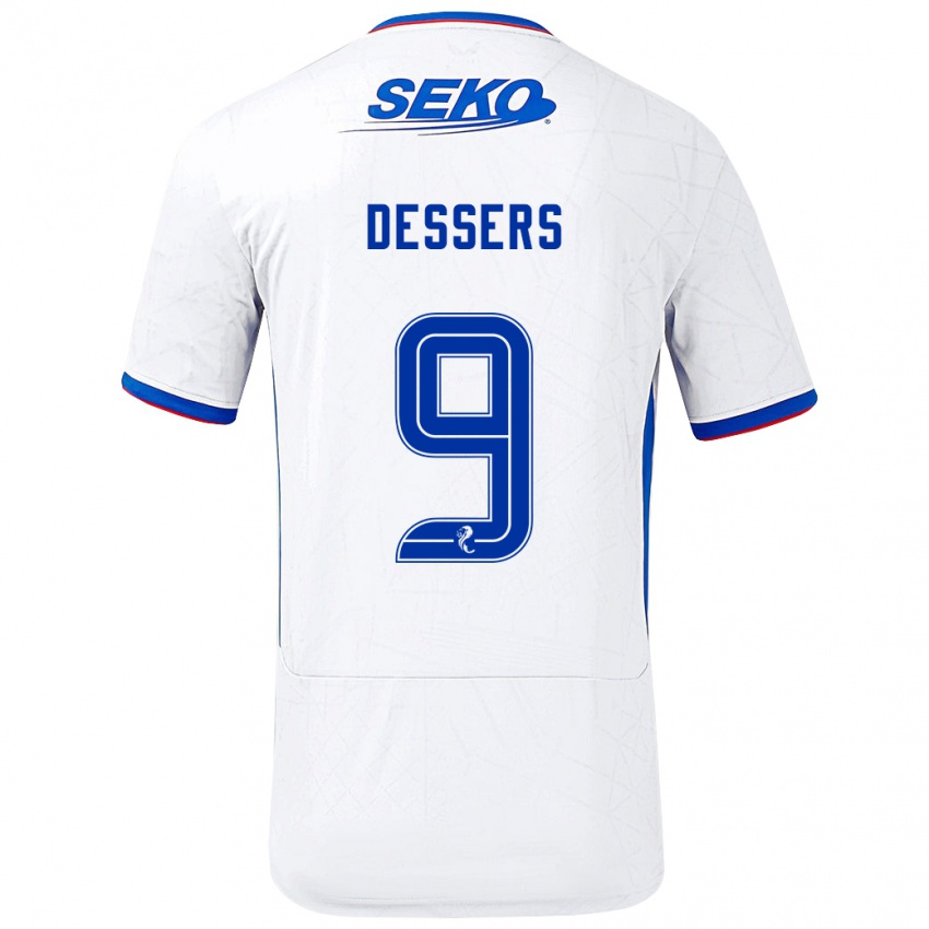 Niño Camiseta Cyriel Dessers #9 Blanco Azul 2ª Equipación 2024/25 La Camisa México