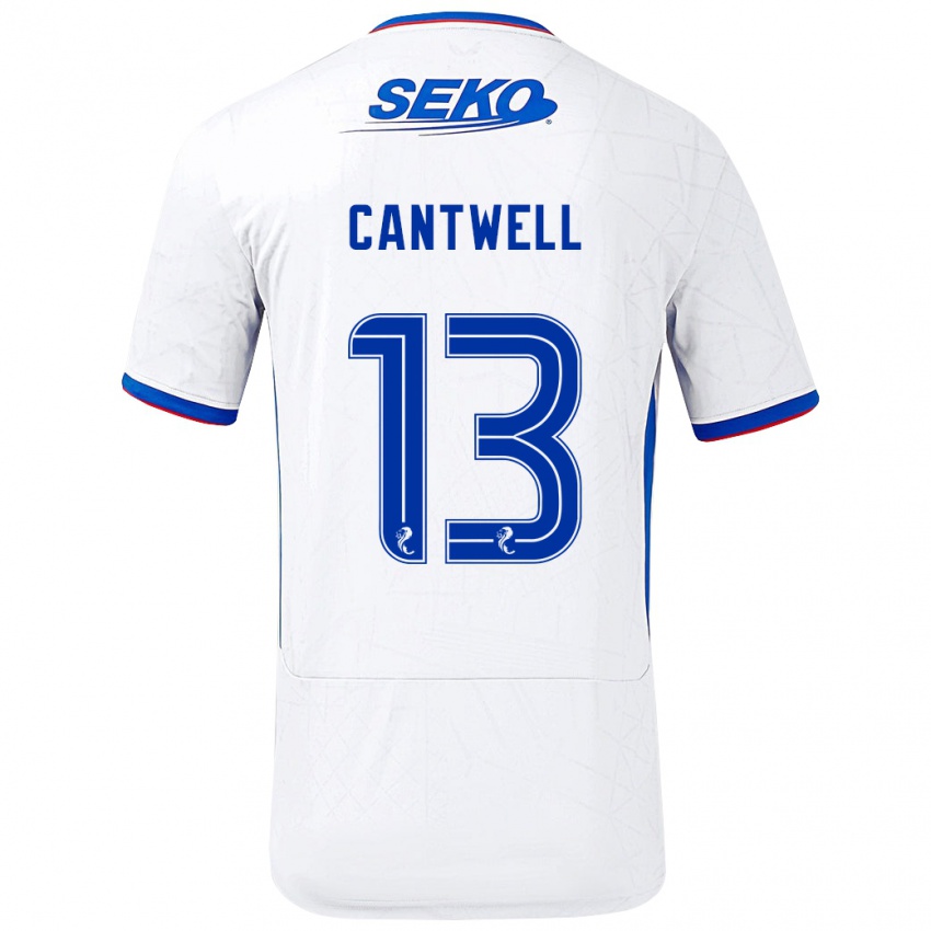 Niño Camiseta Todd Cantwell #13 Blanco Azul 2ª Equipación 2024/25 La Camisa México