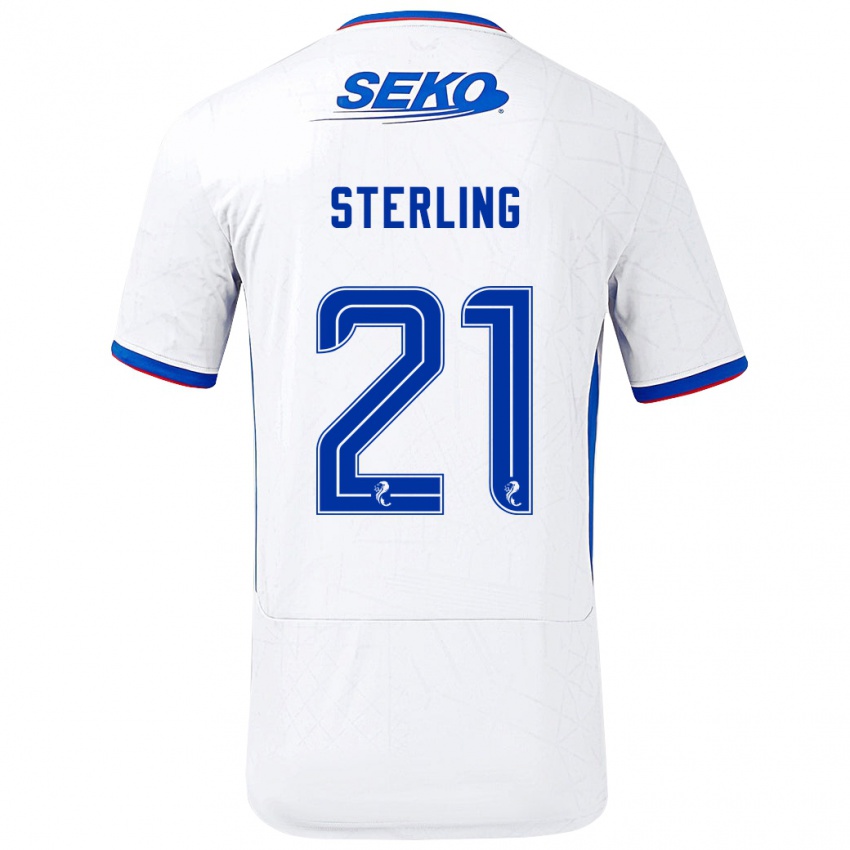 Niño Camiseta Dujon Sterling #21 Blanco Azul 2ª Equipación 2024/25 La Camisa México