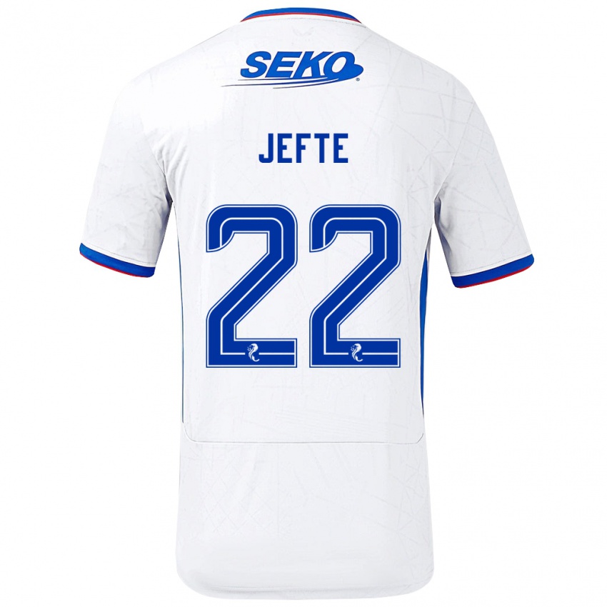 Niño Camiseta Jefté #22 Blanco Azul 2ª Equipación 2024/25 La Camisa México