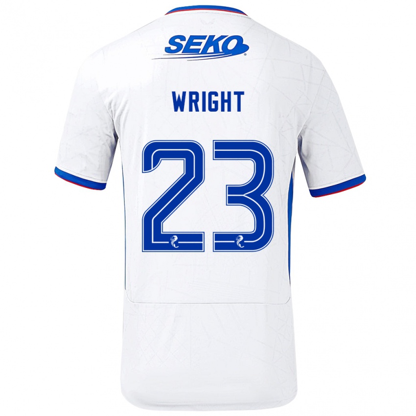 Niño Camiseta Scott Wright #23 Blanco Azul 2ª Equipación 2024/25 La Camisa México