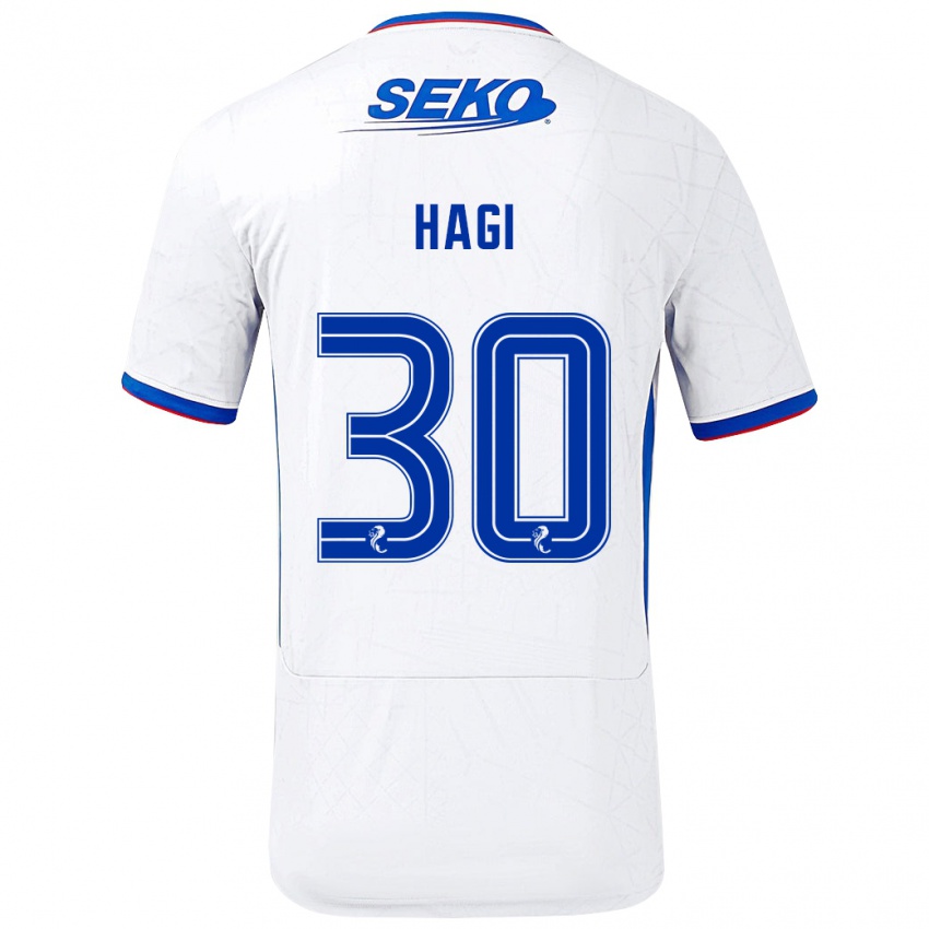 Niño Camiseta Ianis Hagi #30 Blanco Azul 2ª Equipación 2024/25 La Camisa México