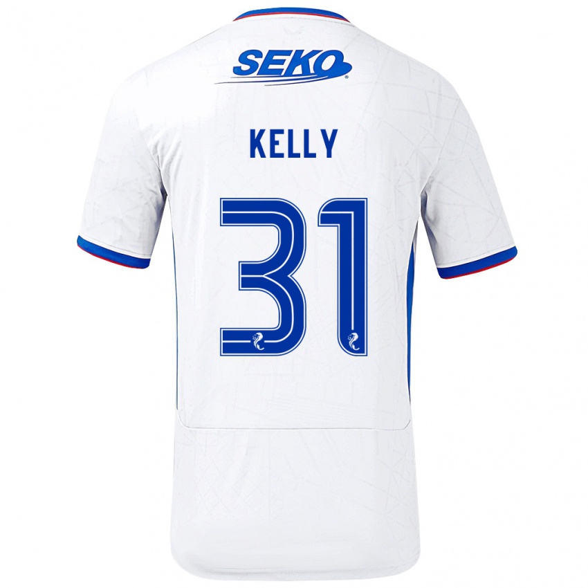 Niño Camiseta Liam Kelly #31 Blanco Azul 2ª Equipación 2024/25 La Camisa México