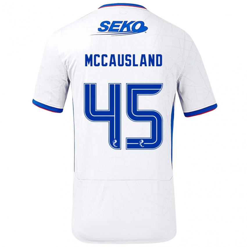 Niño Camiseta Ross Mccausland #45 Blanco Azul 2ª Equipación 2024/25 La Camisa México