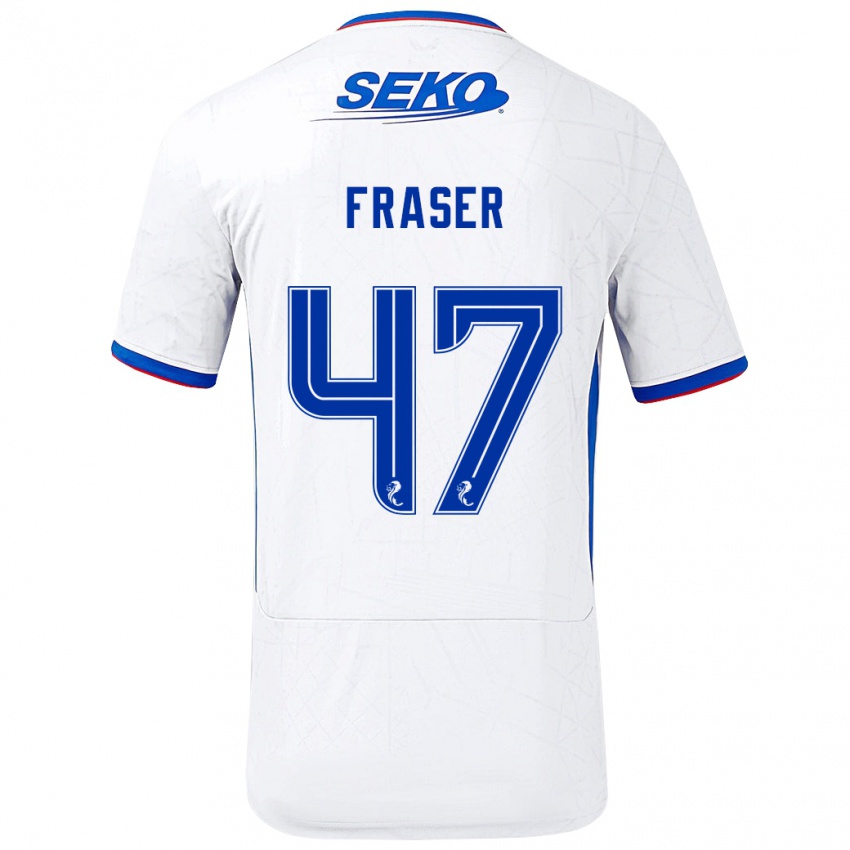 Niño Camiseta Robbie Fraser #47 Blanco Azul 2ª Equipación 2024/25 La Camisa México