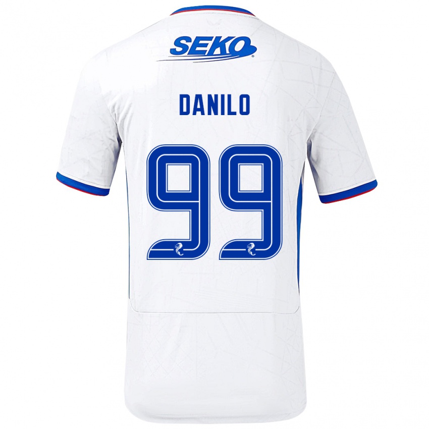 Niño Camiseta Danilo #99 Blanco Azul 2ª Equipación 2024/25 La Camisa México