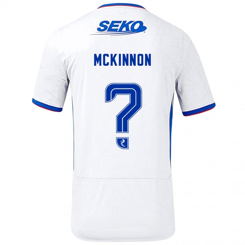 Niño Camiseta Cole Mckinnon #0 Blanco Azul 2ª Equipación 2024/25 La Camisa México