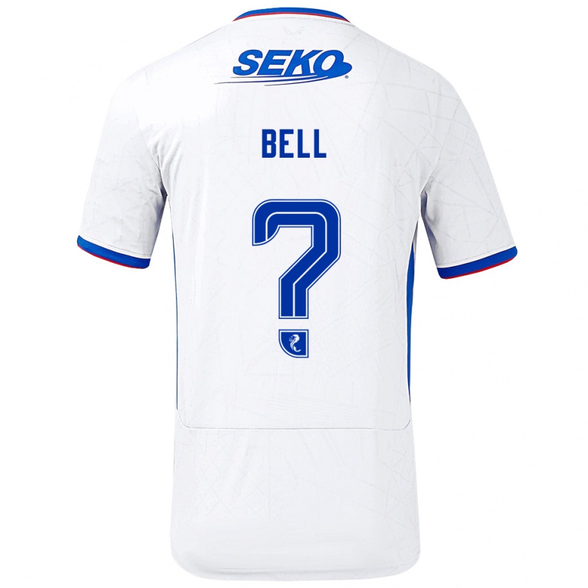 Niño Camiseta Cameron Bell #0 Blanco Azul 2ª Equipación 2024/25 La Camisa México