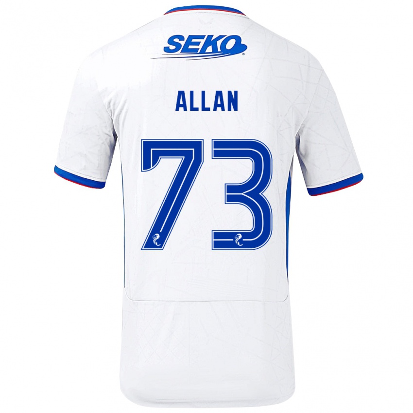 Niño Camiseta Connor Allan #73 Blanco Azul 2ª Equipación 2024/25 La Camisa México