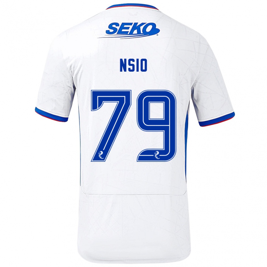 Niño Camiseta Paul Nsio #79 Blanco Azul 2ª Equipación 2024/25 La Camisa México