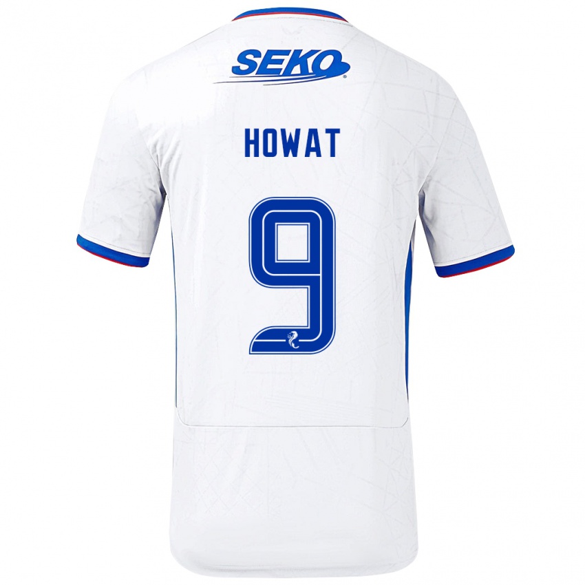 Niño Camiseta Kirsty Howat #9 Blanco Azul 2ª Equipación 2024/25 La Camisa México