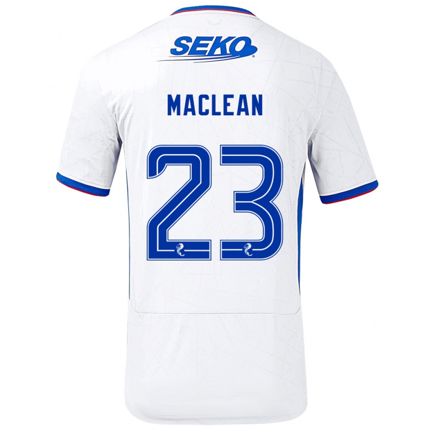 Niño Camiseta Kirsty Maclean #23 Blanco Azul 2ª Equipación 2024/25 La Camisa México