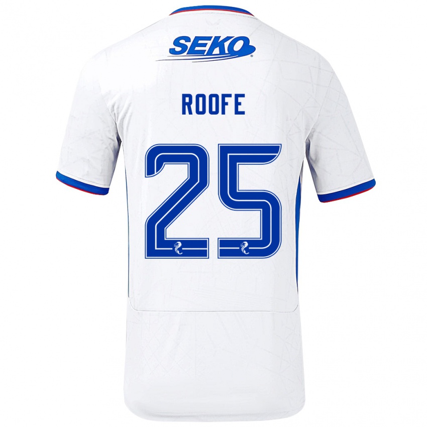 Niño Camiseta Kemar Roofe #25 Blanco Azul 2ª Equipación 2024/25 La Camisa México