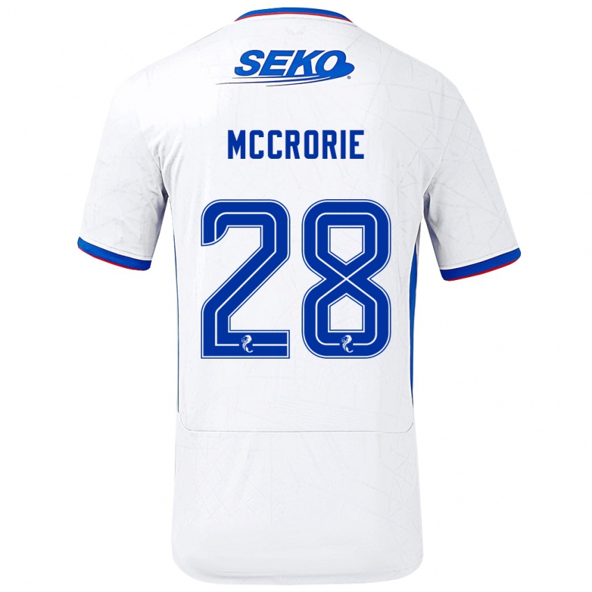 Niño Camiseta Robby Mccrorie #28 Blanco Azul 2ª Equipación 2024/25 La Camisa México