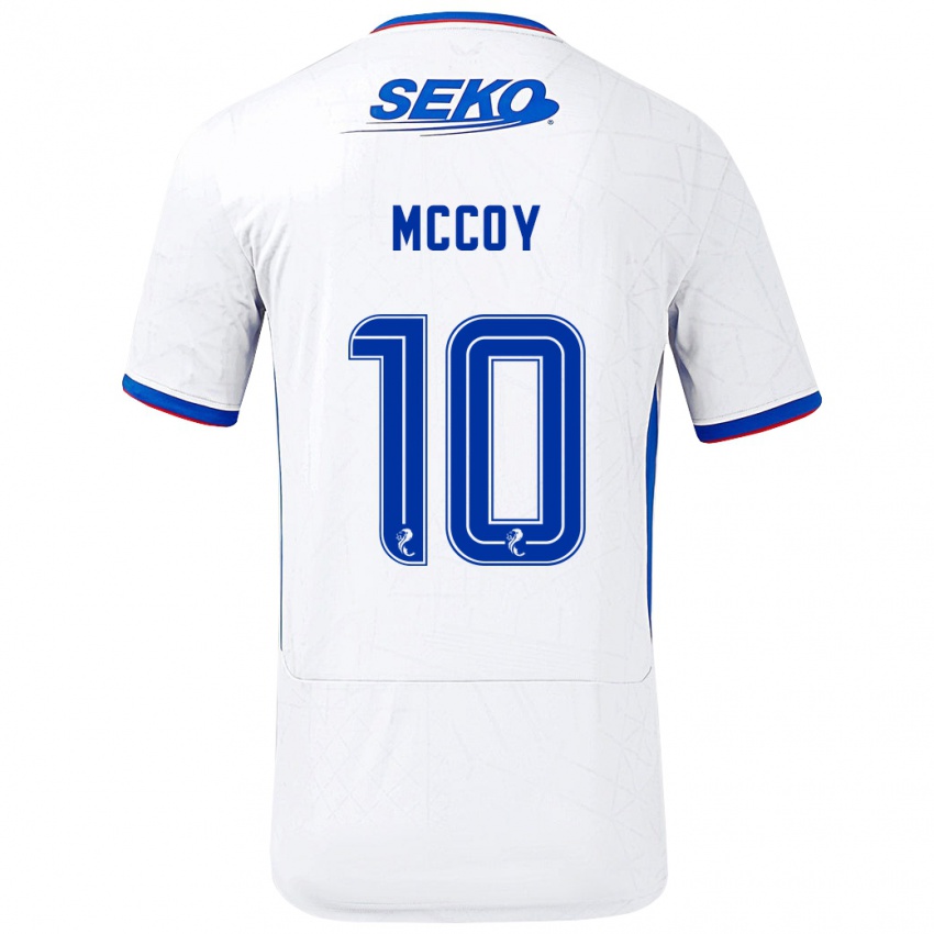 Niño Camiseta Kayla Mccoy #10 Blanco Azul 2ª Equipación 2024/25 La Camisa México